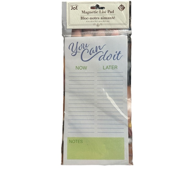 JOT You Can Do It Now & Later 4x8” Magnetic 60 pg To Do List Notepad NWT - Picture 2 of 8